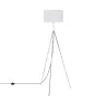 lampadaire sur pied 150cm aluminium abat-jour blanc culot e27