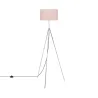 lampadaire sur pied 150cm aluminium abat-jour rose culot e27