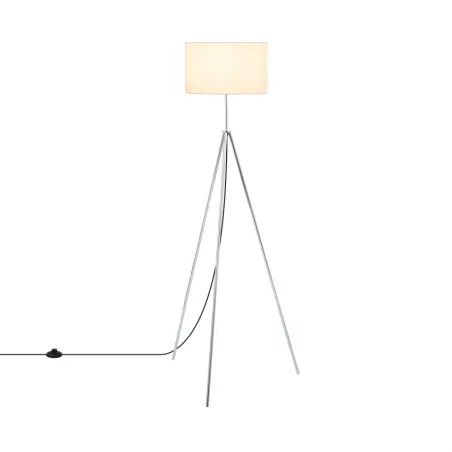 lampadaire sur pied 150cm aluminium abat-jour rose culot e27