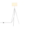 lampadaire sur pied 150cm aluminium abat-jour rose culot e27