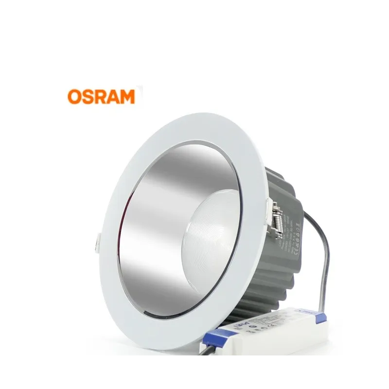 encastrable 50w led blanc 5500 lumens reflecteur chrome ugr17