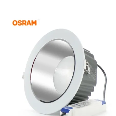 encastrable 50w led blanc 5500 lumens reflecteur chrome ugr17