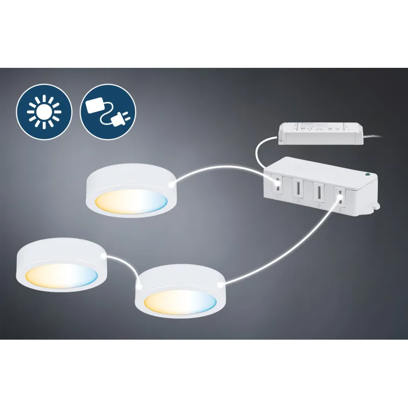 Éclairage de meubles spot Clever Connect Disc Blanc dépoli 12v-2,1W TunableWhite 2700K-6500k