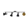 applique éclairage mural ou de plafond spot patere orientable noir et chrome-culot gu10