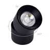 Applique plafonnier 7w led rond noir orientable saillie