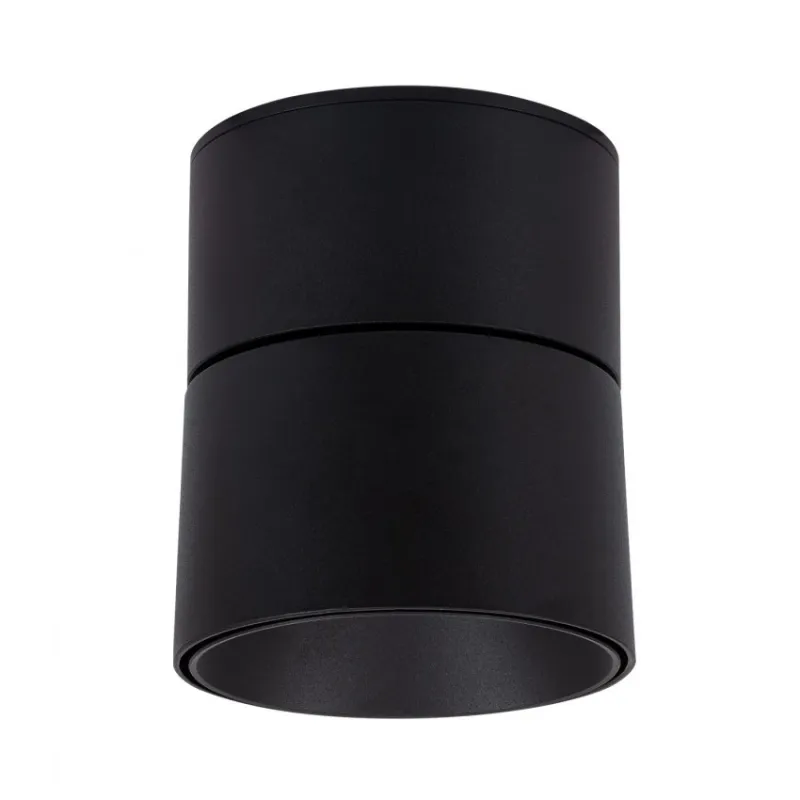 Applique plafonnier 7w led rond noir orientable saillie