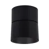 Applique plafonnier 7w led rond noir orientable saillie