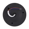 Applique plafonnier 15w led rond noir orientable saillie