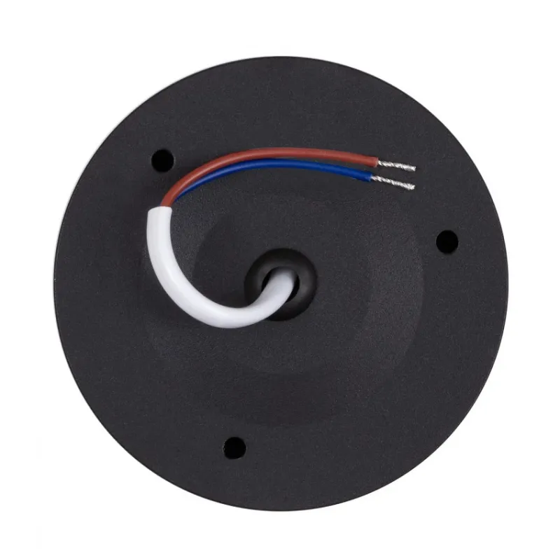 Applique plafonnier 30w led rond noir orientable saillie