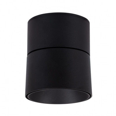 Applique plafonnier 30w led rond noir orientable saillie