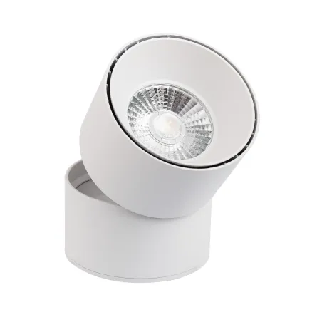 Applique plafonnier 15w led rond blanc orientable saillie