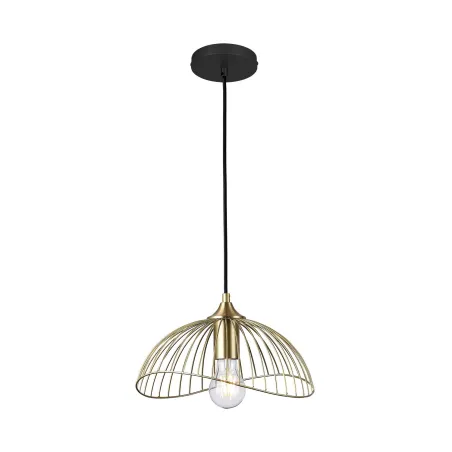Suspension luminaire suspendu acier doré culot e27