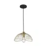Suspension luminaire suspendu acier doré culot e27