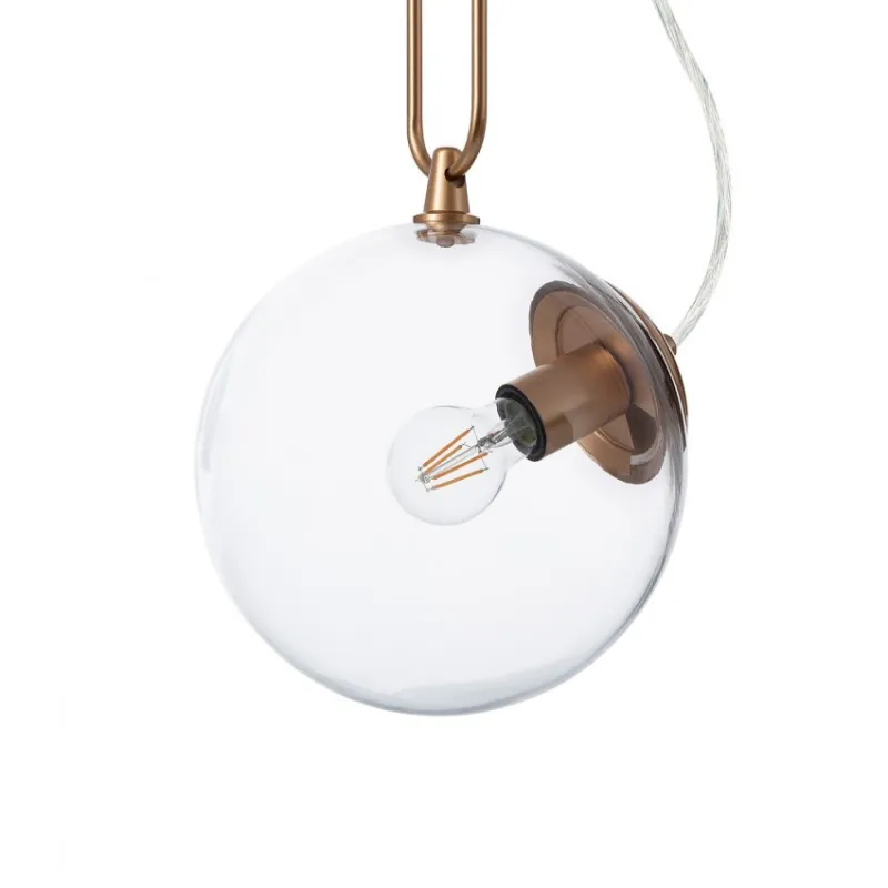 Suspension luminaire suspendu boule verre 35cm culot e27