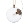 Suspension luminaire suspendu boule verre 35cm culot e27