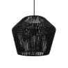 Suspension luminaire suspendu corde tressé noir culot e27