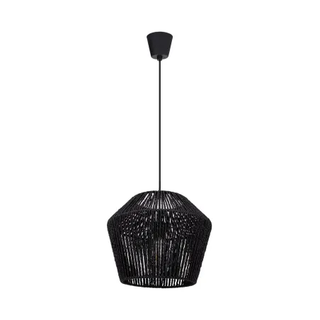 Suspension luminaire suspendu corde tressé noir culot e27