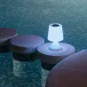 Lampe de table rechargeable rgbw avec haut parleur bluetooth ip44