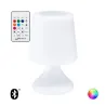 Lampe de table rechargeable rgbw avec haut parleur bluetooth ip44