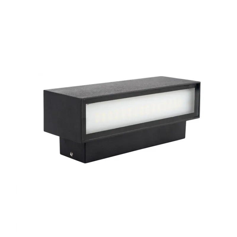 applique-murale-exterieur-noire-design-double-eclairage-led-12w-etanche-180mm