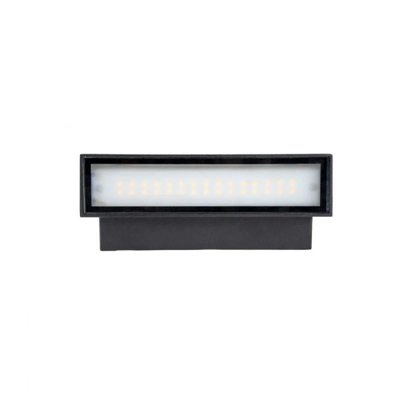 applique-murale-exterieur-noire-design-double-eclairage-led-12w-etanche-180mm