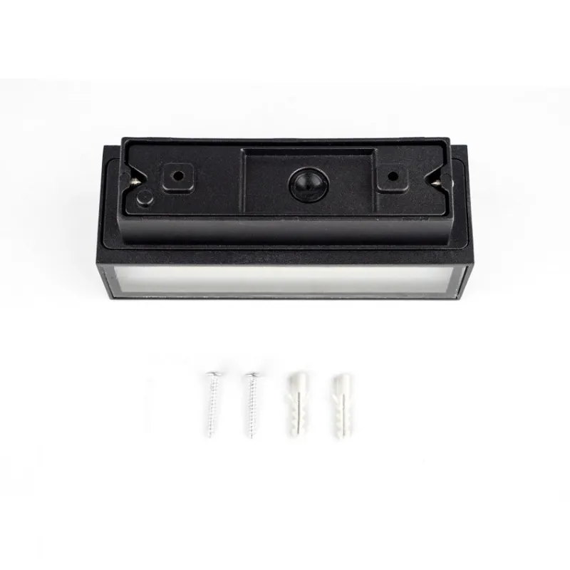 applique-murale-exterieur-noire-design-double-eclairage-led-12w-etanche-180mm