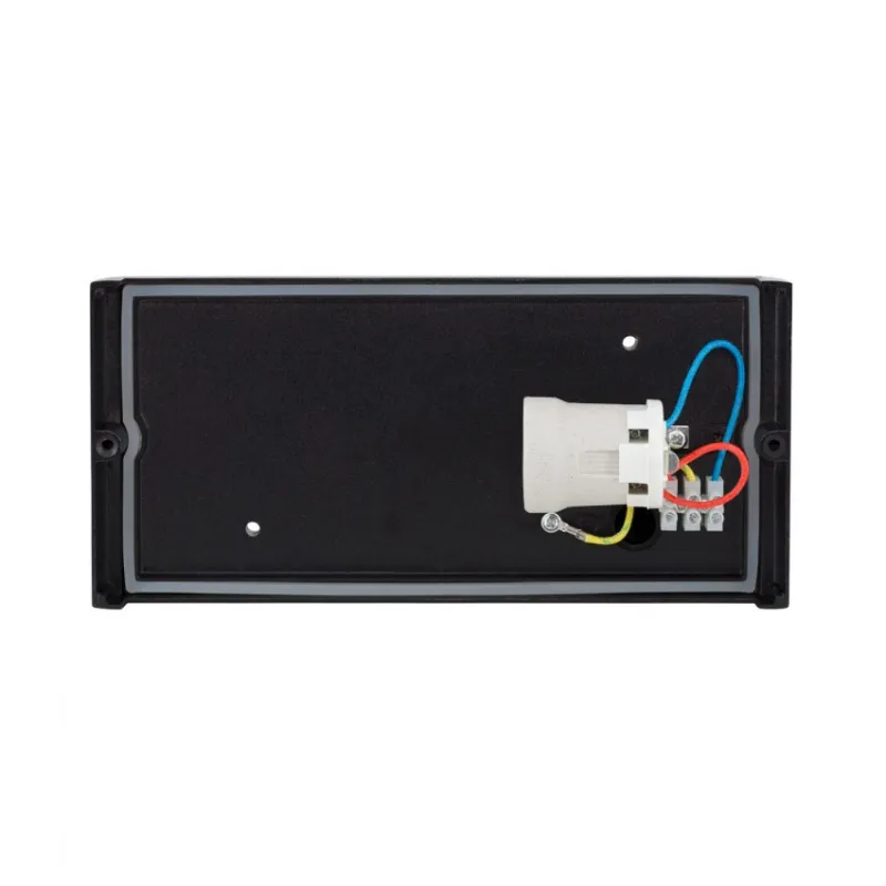 applique exterieur noire-demi lune-culot e27-ip44
