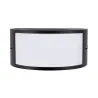 applique exterieur noire-demi lune-culot e27-ip44