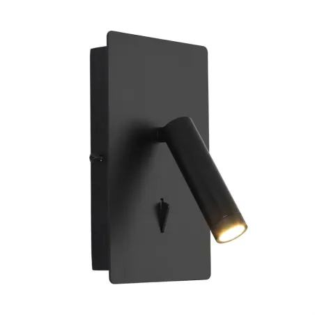 applique-murale-liseuse-led-avec-interrupteur-spot-patere-orientable-noire