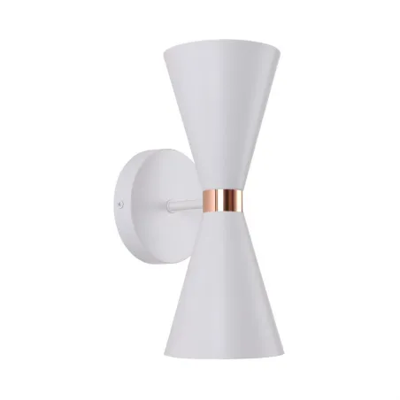 applique-murale-double-cones-blanc-culot-e27