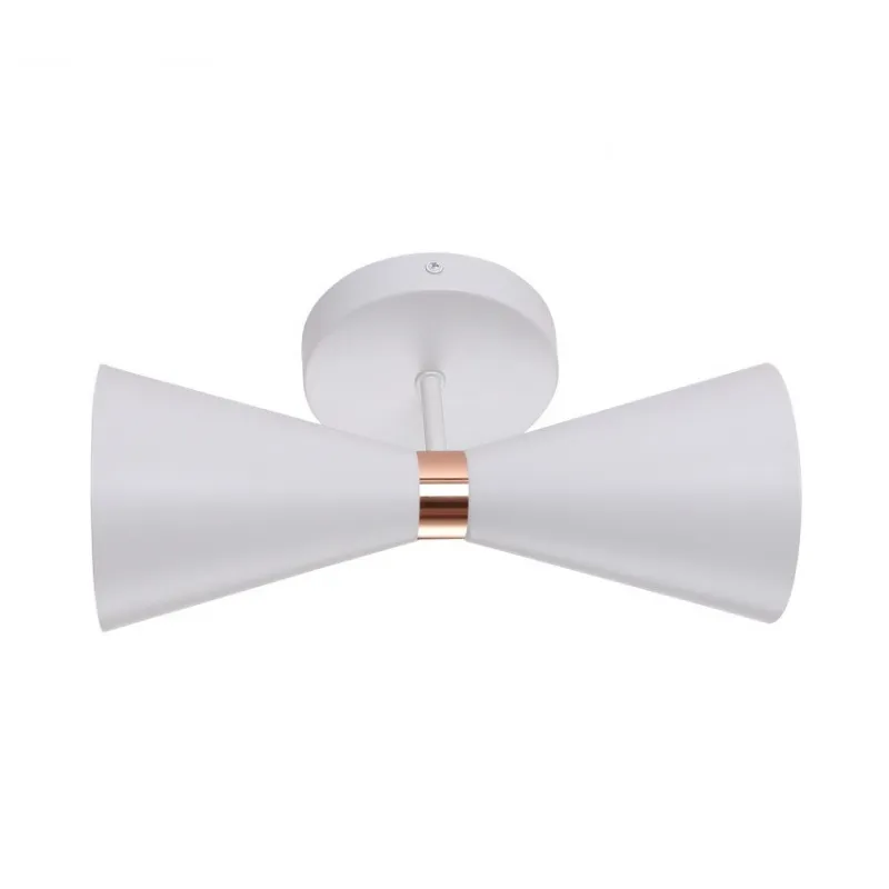 applique-murale-double-cones-blanc-culot-e27