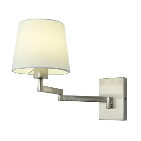 applique-murale-blanche-orientable-culot-e27-abat-jour
