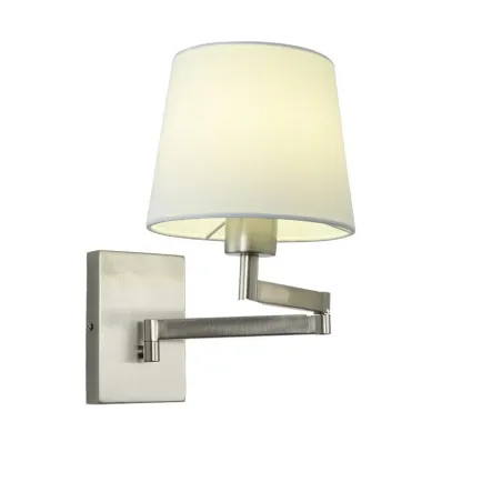 applique-murale-blanche-orientable-culot-e27-abat-jour