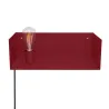 applique etagere murale rouge-culot e27
