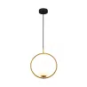 Suspension luminaire suspendu acier doré boule culot e14