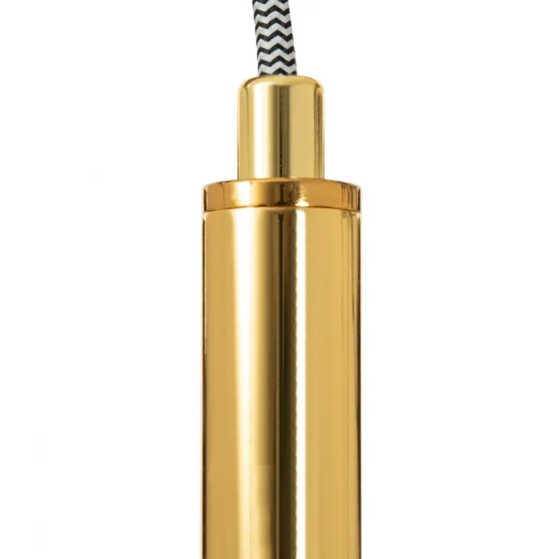 Suspension luminaire suspendu verre et acier doré culot g9