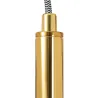 Suspension luminaire suspendu verre et acier doré culot g9
