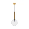 Suspension luminaire suspendu verre et acier doré culot g9