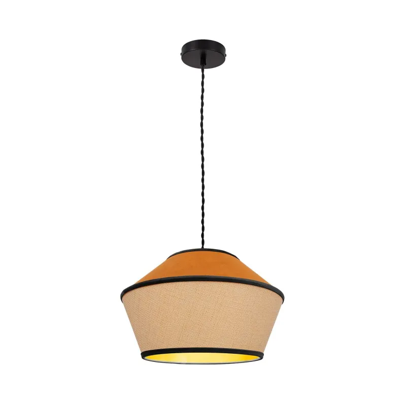 suspension-luminaire-suspendu-culot-e27-abat-jour-orange