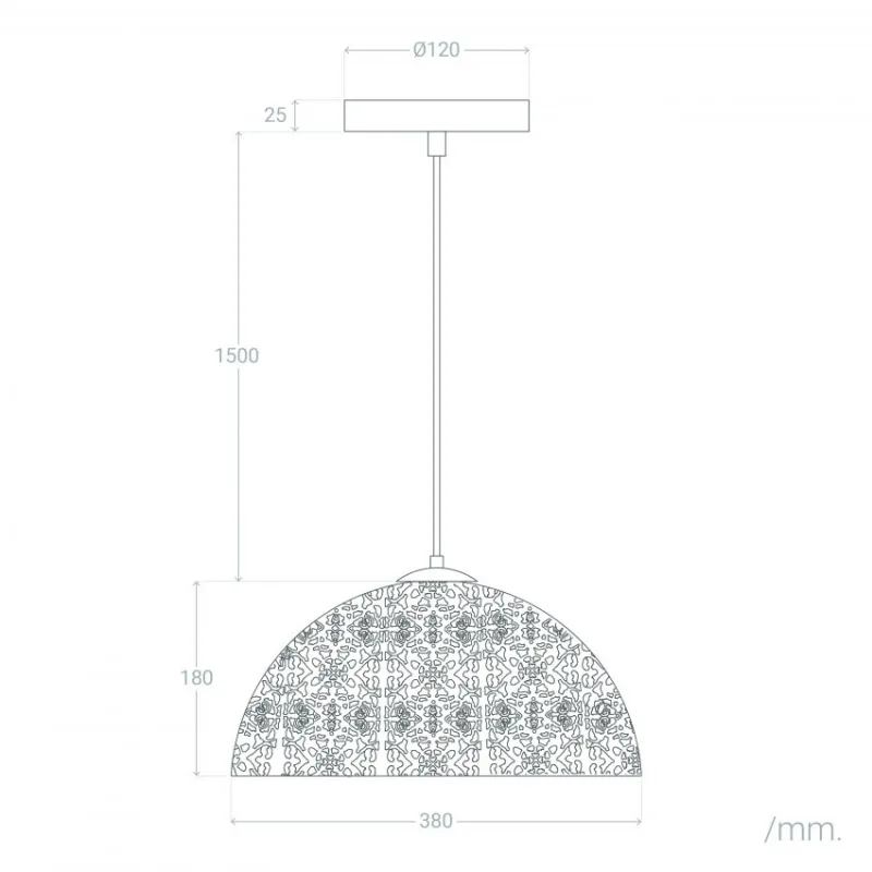 Suspension luminaire suspendu abat-jour 38cm doré culot e27
