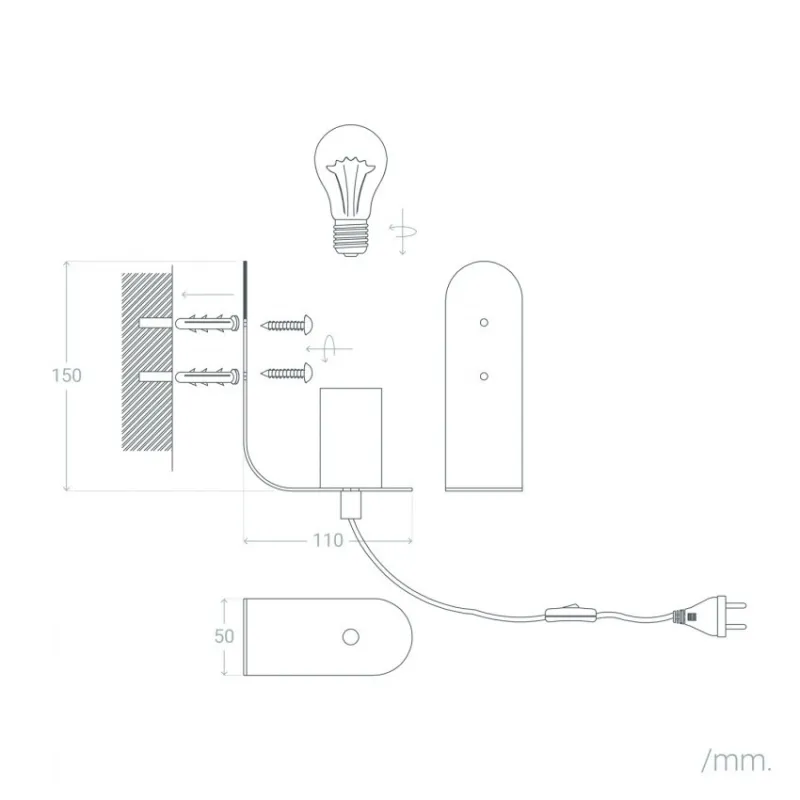 applique-murale-blanche-culot-e27-aluminium-blanc