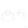 applique-murale-noire-double-douille-e27-aluminium-noir