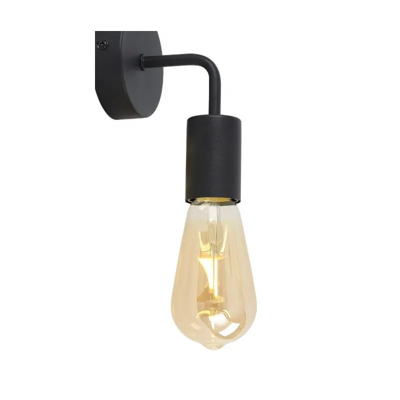 applique-murale-noire-simple-douille-e27-aluminium-noir