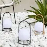 Lampe rechargeable led noire ip44 nomade portable etanche noir