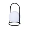 Lampe rechargeable led noire ip44 nomade portable etanche noir