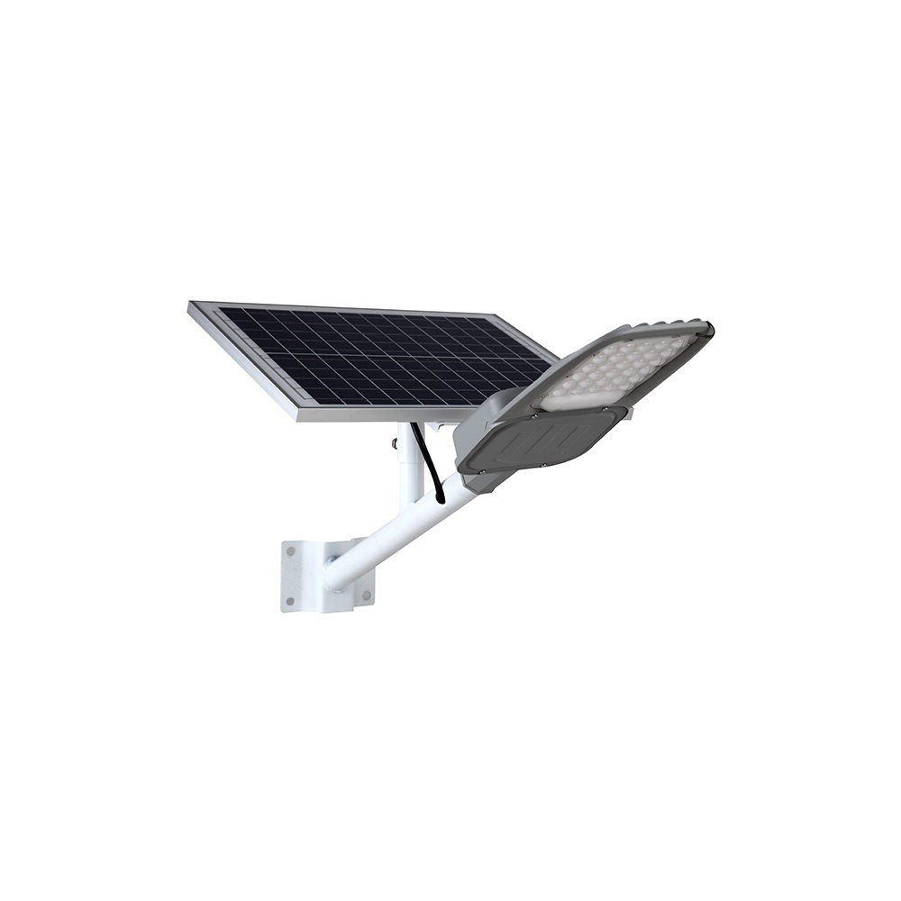 kit-support-mural-candelabre-solaire-led-100w-panneau-solaire-crepusculaire-temporise-telecommande