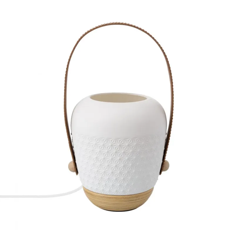 lampe-a-poser-ceramique-blanche-culot-e27-forme-panier