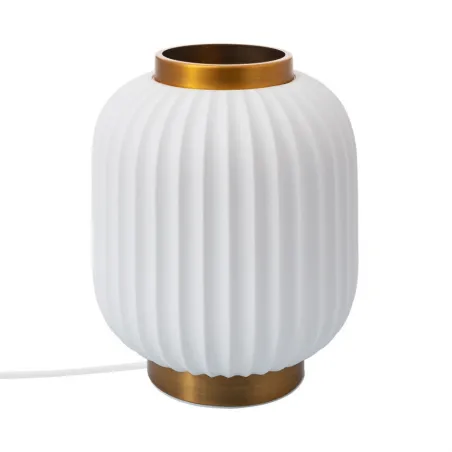 lampe-de-table-ceramique-blanche-culot-e14-socle-bronze