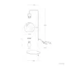 Lampe de table céramique blanche culot e27 pied blanc et bronze