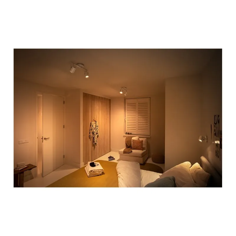 Applique plafonnier 4.3w led double tetes gris orientable saillie